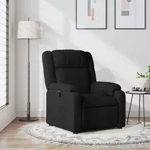vidaXL Relaxsessel Schwarz Polyester 95 x 99 x 95 cm Schwarz mit Liegeposition
