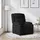 vidaXL Relaxsessel Schwarz Polyester 95 x 99 x 95 cm Schwarz mit Liegeposition