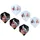 1. FC Köln FC Köln Dart Flights 6er Set | 2 Motive Logohistorie und Stadion bei Nacht | Schwarz und Weiß | Kunststoff