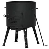 4big.fun Feuerstelle Ø 44 cm Schwarz