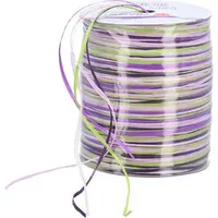 Präsent Geschenkband Raffia matt lila/grün/weiß 3,0 mm x 50,0 m