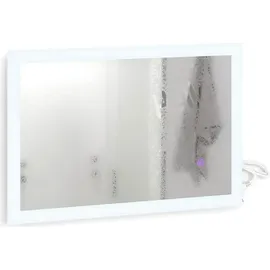 Vicco Badspiegel Wandspiegel LED-Spiegel Weiß 60 x 40 cm