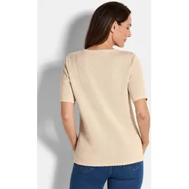 GOLDNER Rundhalspullover Beige 22