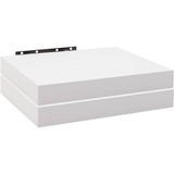 Woltu 2X Wandregal Wandboard Bücherregal Regale für Deko Wandablagen aus MDF Holz, 2er Set Hängeregal Weiss, 25x23x3,8cm RG9365ws-2