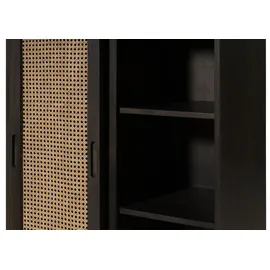 MASSIVMOEBEL24.DE Schrank Mango 70x40x200 dunkelgrau lackiert VALENCIA 215