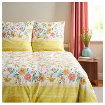 BASSETTI Casablanca Floral Gelb 135 x 200 cm + 80 x 80 cm