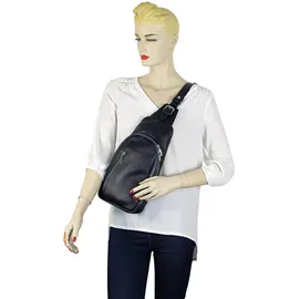 COLLEZIONE ALESSANDRO Brusttasche Betty echtes Leder, viele Fächer von collezione alessandro - blau,