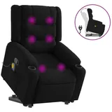 vidaXL Massagesessel mit Aufstehhilfe Schwarz Stoff
