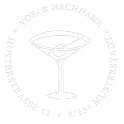 Monogramm-Prägezange 51 mm rund - Cocktail