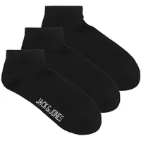 JACK & JONES JACLOUIS Sneakersocken 3er Pack Schwarz Einheitsgröße