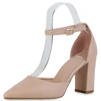 VAN HILL Damen Spitze Pumps in Beige