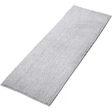 Decomira Badematte rutschfest | Als Badteppich Set kombinierbar | Badezimmer-Teppich Bad-Vorleger waschbar aus Chenille | Duschvorleger für Dusche, Badewannen, WC Deko | Grau - 50x150 cm