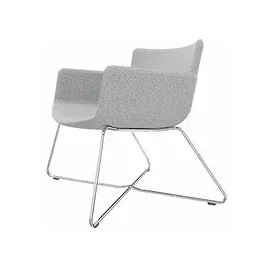 FM Helmets fm Sessel LODUS hellgrau chrom Stoff, 1 St.