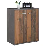 CARO-Möbel Lennis 60 x 70 x 35 cm 4 Böden / braun