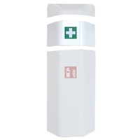 novocal help Aufsatz Verbandkasten, Passend auf Feuerlöscher-Schrank, Maße: H 19,65 x  B 22,46 x T 43,34 cm, Farbe: weiß