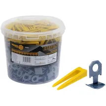 VOREL Fliesen Nivelliersystem 1,5 Mm Set 300 Clips + 100 Keile