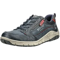 Sneaker MUSTANG SHOES "Mustang Shoes Sneaker Lederimitat", Herren, Gr. 43, blau, Lederimitat, casual, Schuhe