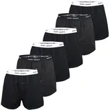Happy Shorts Boxershorts schwarz S 6er Pack