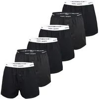 Happy Shorts Boxershorts schwarz S 6er Pack