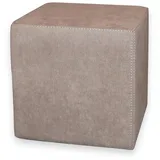 Betten-ABC KUBI Sitzhocker Sitzwürfel Bodenkissen Fußhocker 40x40x40 cm fünf Farben Wohnzimmer, Kinderzimmer, Gästezimmer oder Fluri (Farbe: Taupe)
