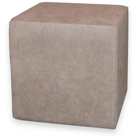 Betten-ABC KUBI Sitzhocker Sitzwürfel Bodenkissen Fußhocker 40x40x40 cm fünf Farben Wohnzimmer, Kinderzimmer, Gästezimmer oder Fluri (Farbe: Taupe)
