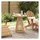 vidaXL Gartentisch Ø 70 x 75 cm Braun