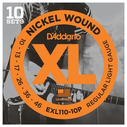 Daddario Saiten, EXL110-10P 10-46 10er Set Nickel Wound