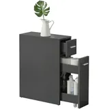 [en.casa] Badezimmerschrank Kauhajoki 61x20x45cm Dunkelgrau