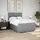 vidaXL Boxspringbett mit Matratze Hellgrau 140x200 cm Stoff