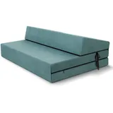 Fdm Klappmatratze, Türkis, H3, Füllung: Kaltschaum, Rechteckig, 120x200 cm, Oeko-Tex®, atmungsaktiv, antibakteriell, Bezug abnehmbar/waschbar, Schlafzimmer, Matratzen Shop, Matratzen, Klappmatratzen