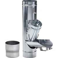 Florantia Laubsammler Zink DN 80 - 120 inkl. Adapter 0,10 m / 0,40 m Silber