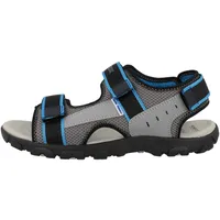 GEOX JR Strada Sandal, DK Grey/LT Blue, 29 EU