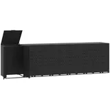 deluke Mülltonnenbox GORILO 414 x 117 x 79 cm schwarz