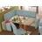 Home Affaire Bologna 180 x 84 x 140 cm Struktur grob langer Schenkel rechts hellblau