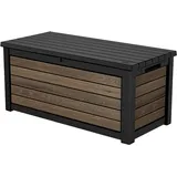 Keter Northwood Auflagenbox/Kissenbox 623 Liter | 100% Wasserdicht mit Belüftung dadurch kein übler Geruch/Schimmel Moderne Holzoptik | Deckel belastbar bis 250 KG | Deckel mit Gasdruckfedern