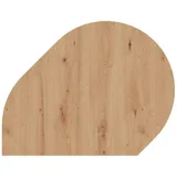 Hammerbacher Anbautisch höhenverstellbar LA81 asteiche, weiß Tropfenform 103,0 x 80,0 x 68,0 - 76,0 cm