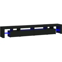 VidaXL TV-Schrank mit LED-Leuchten Schwarz 260x36,5x40 cm