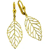 Fascination by Ellen K. Ohrhänger 333 Gold Blattmotiv 42mm lang