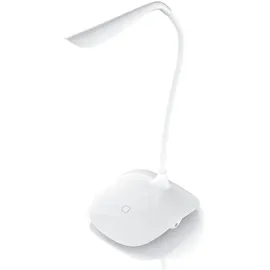 Brandson Schreibtischlampe, warmweiß, Led, Stromsparend, 3 Helligkeitsstufen, Batteriebetrieb, Lampe weiß