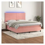 vidaXL Boxspringbett 180 x 200 cm Rosa