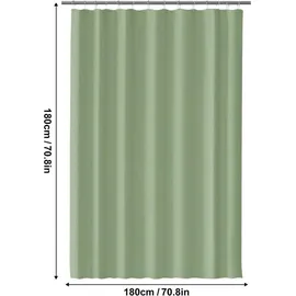 LUKDUNG Duschvorhang 180 x 180 cm grün