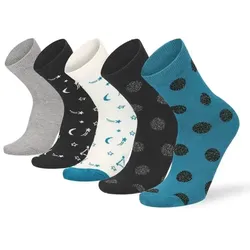 LENZ Baumwollsocken GIRLS 5PACK (5 Paare) - Ki., mixed metalic (31-34 cm)