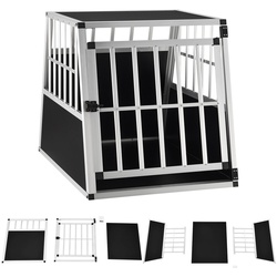 Juskys Alu Hundetransportbox L-X - 89x70x51 cm verschließbar & pflegeleicht - Hundebox Hunde