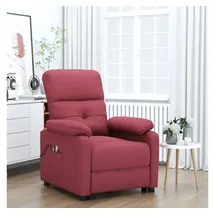 vidaXL Massagesessel Elektrisch 90 x 100 x 90 cm Weinrot mit Fernbedienung