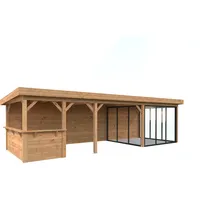 Palmako Gartenhaus Lenna 8,76 x 3 m Braun