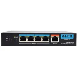 ALFA network Ultra PoE zu 4-Port Gigabit PoE Extender Switch