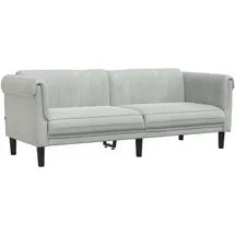 vidaXL Sofa 3-Sitzer Hellgrau Samt