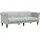 vidaXL Sofa 3-Sitzer Hellgrau Samt