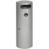Proregal Kombiascher mit Einflügeltür Ascher innen 70 Liter, HxBxT 104,5 x 42 x 42 cm Verzinkter Stahl Silber
