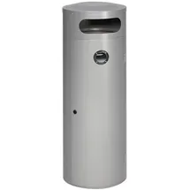 Proregal Kombiascher mit Einflügeltür Ascher innen 70 Liter, HxBxT 104,5 x 42 x 42 cm Verzinkter Stahl Silber